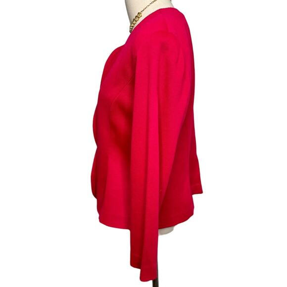 Vintage 80s huge gem button scalloped light weight blazer jacket size 9/10 M - Picture 3 of 7